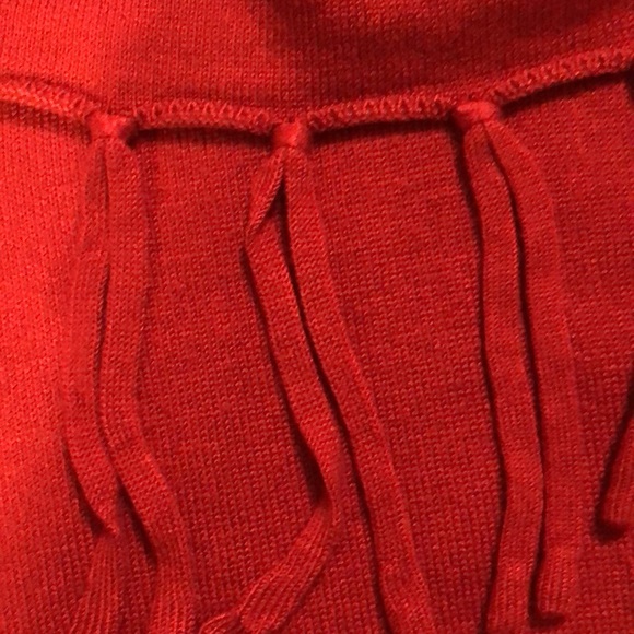 NOTATIONS Orange Cowl-Neck Tasseled Sweater Sz. L - Picture 5 of 5
